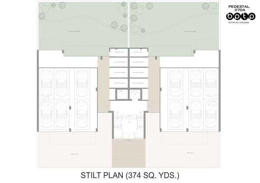 BPTP Pedestal 4 BHK Floor Plan